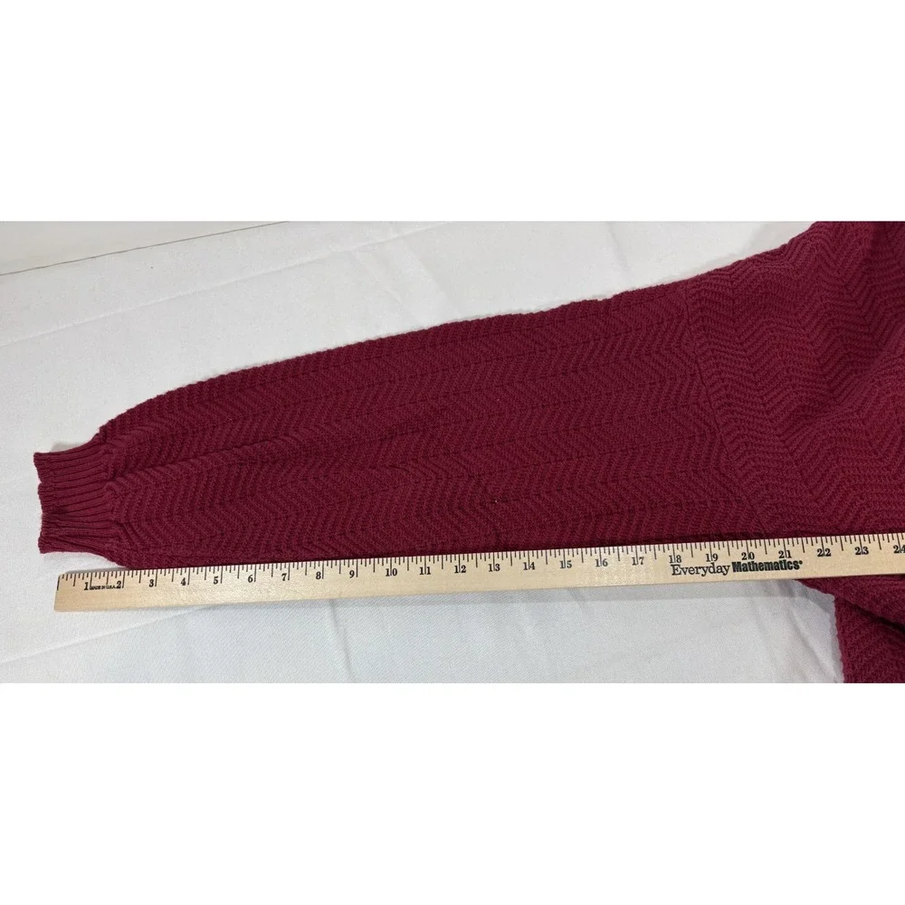 Trader Bay Vintage Cotton Sweater Men's XL USA Geometric Knit Red Crewneck 90s